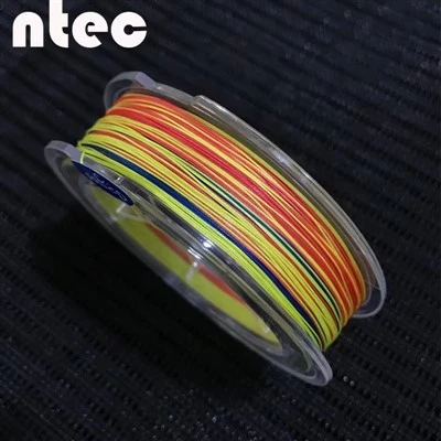 Ligne de pêche tressée PE X8 brins, bobine multicolore de 100 m, fil tressé UHMWPE, ligne de pêche en eau douce, haute résistance et résistante à l'usure, étiquette personnalisée OEM